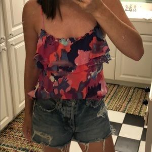 Yumi Kim Ruffled Silk Tank